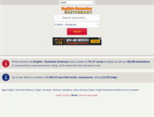 Tablet Screenshot of dictionaryenglishromanian.com